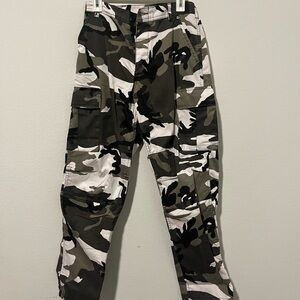 Black/Grey/White Adjustable camo pants
